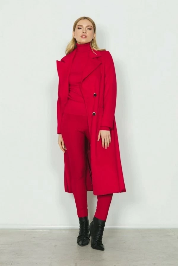 Abrigo rojo relish Celine