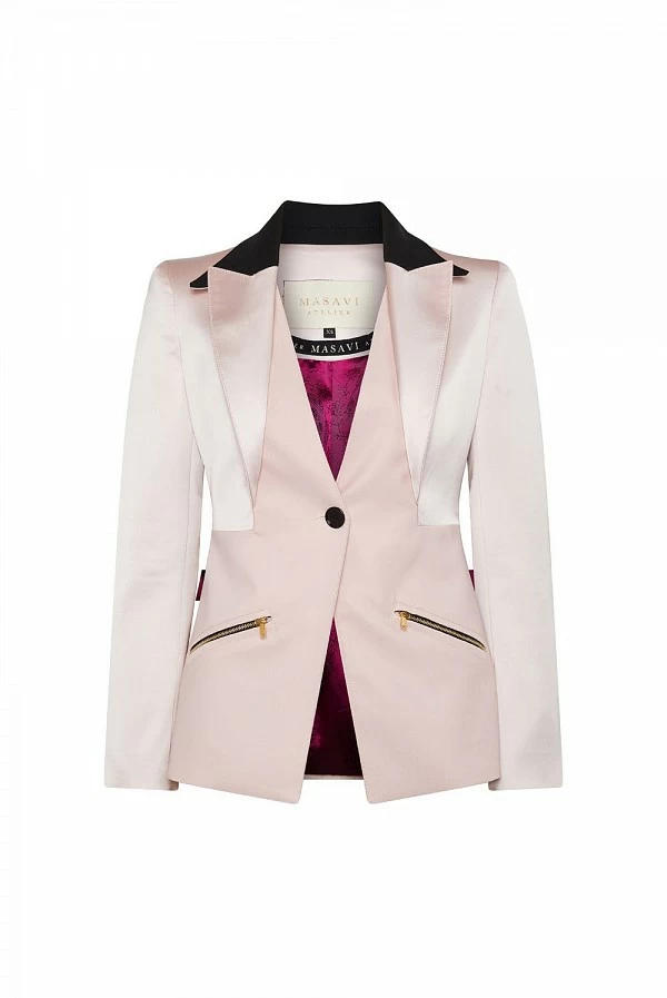 blazer raso nude masavi catwalk