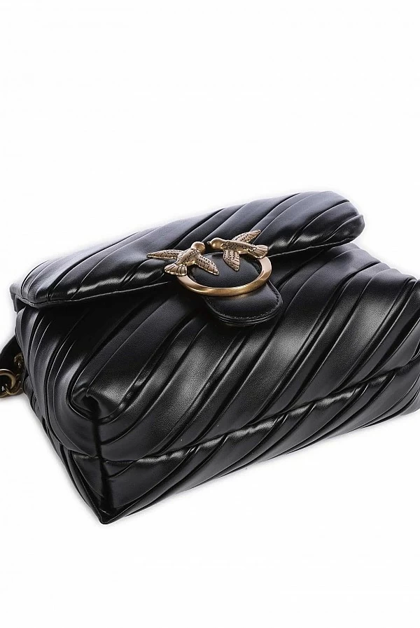 Bolso bandolera elegante Baby Love Bag puff negro