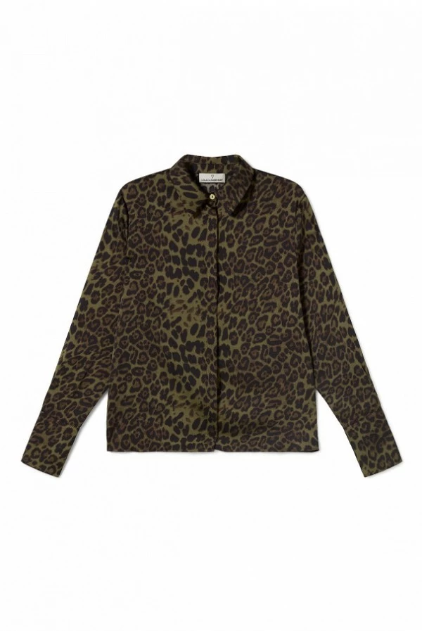 camisa animal print verde lola casademunt