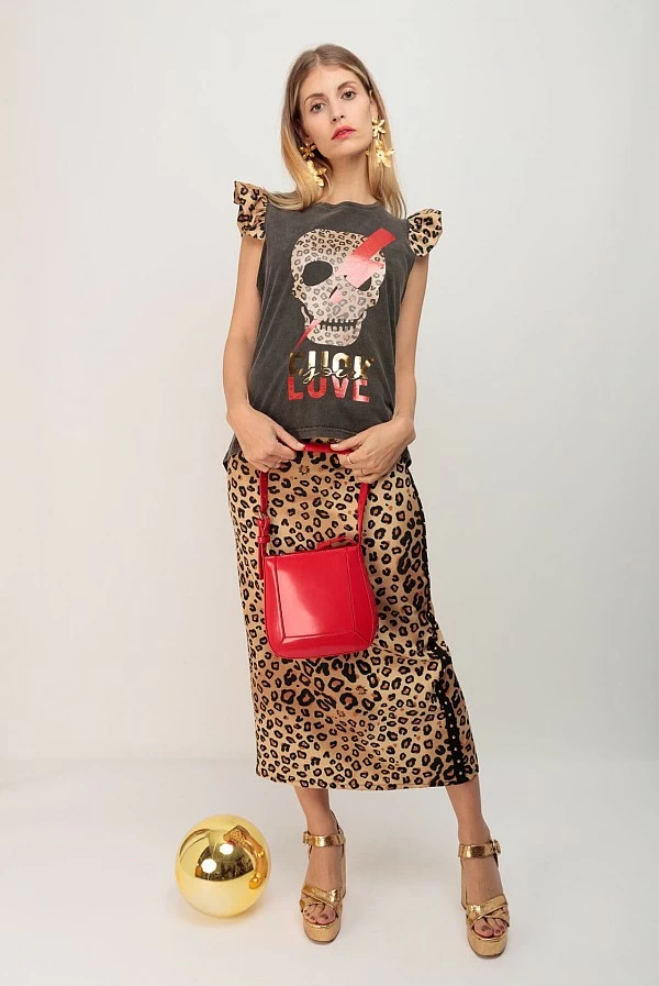 Camiseta chill & buy Leopard Skull