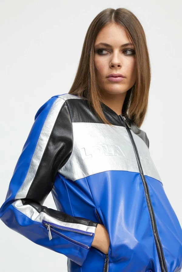 cazadora biker lola casademunt tricolor