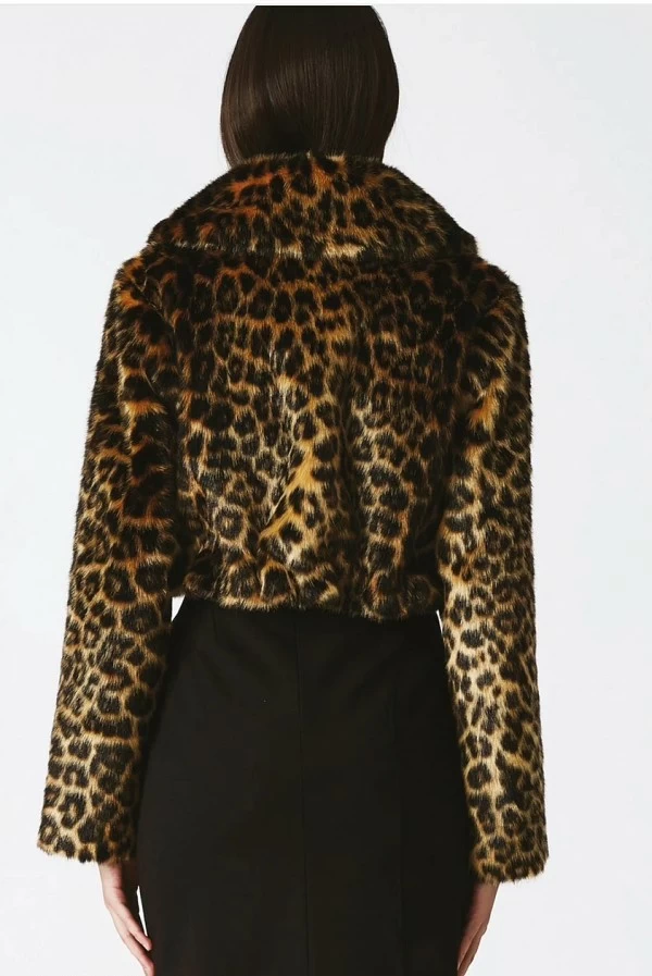 Chaqueta nenette animal print piel ecológica