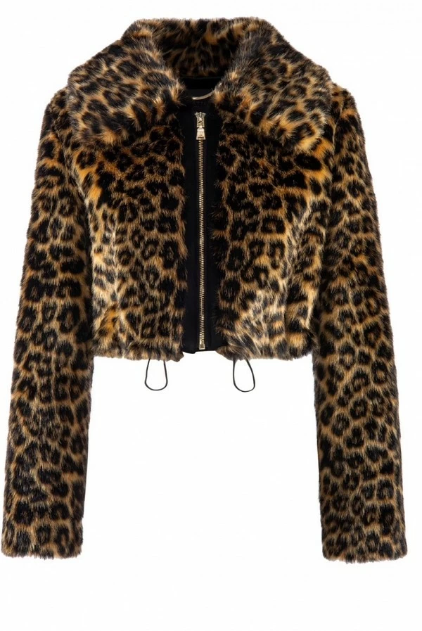 Chaqueta nenette animal print piel ecológica