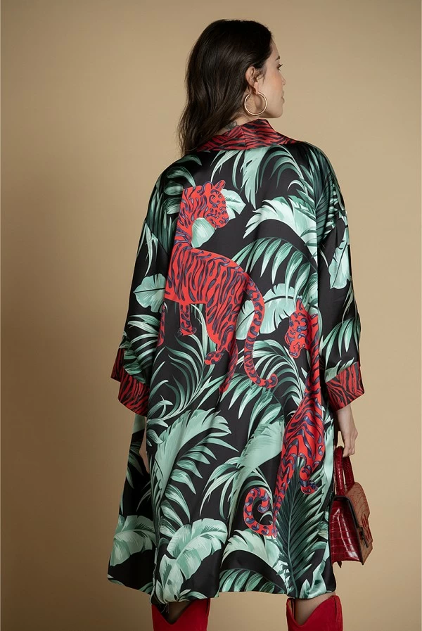 kimono sahoco estampado tropical