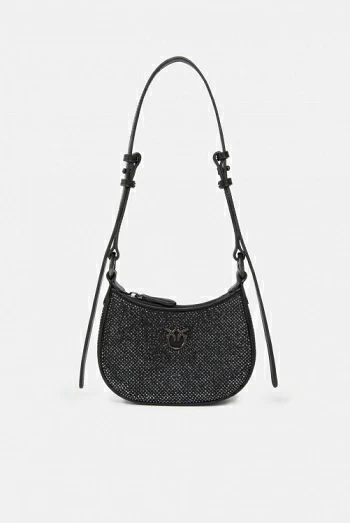 Mini Bolso de hombro Baby Half Moon con strass