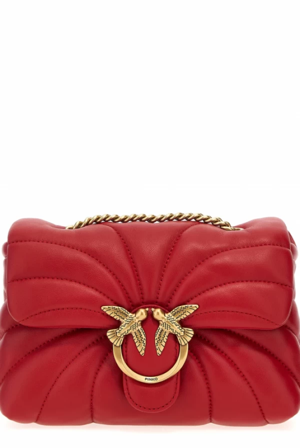 mini bolso love puff rojo pinko