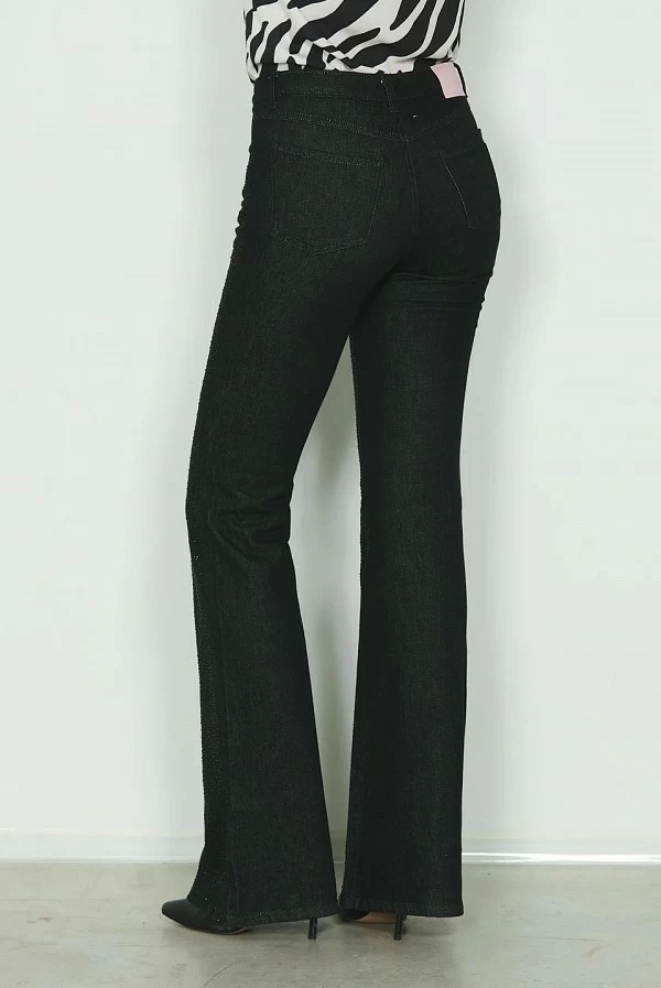 Pantalón campana relish strass negro