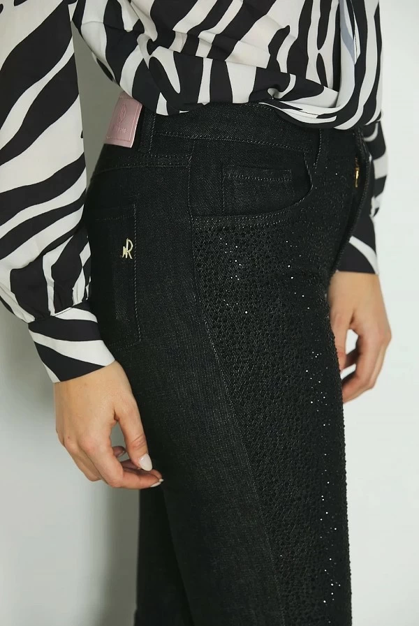 Pantalón campana relish strass negro