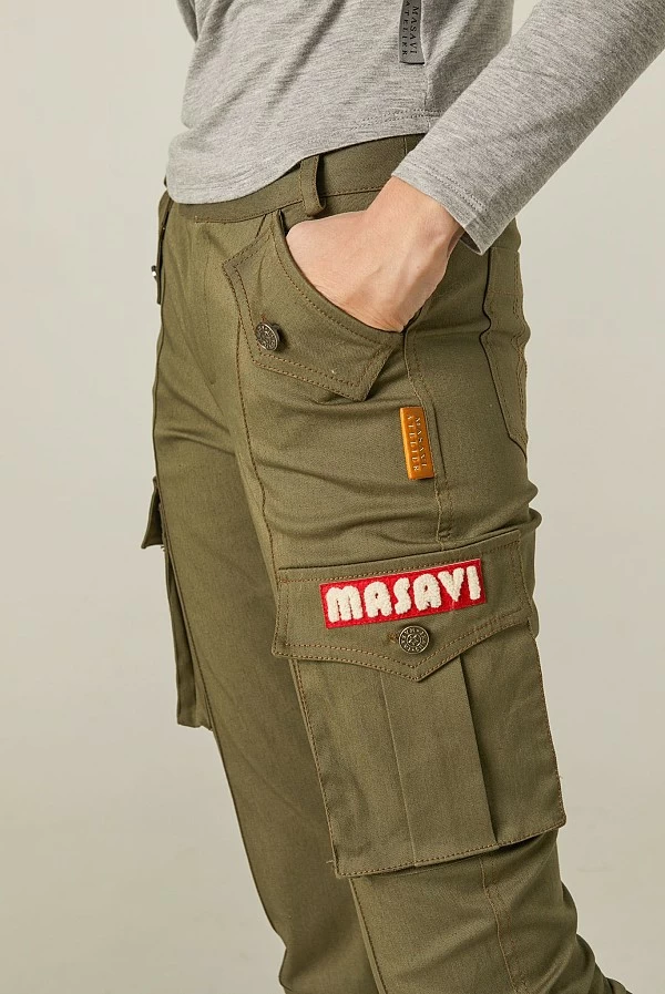 pantalon cargo masavi  kaki