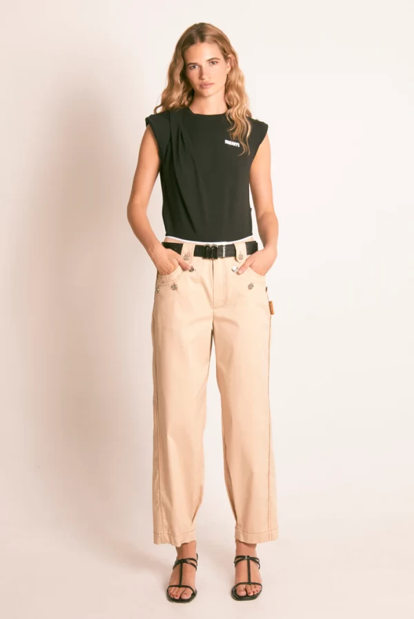 PANTALON CARGO SARGA CAMEL MASAVI