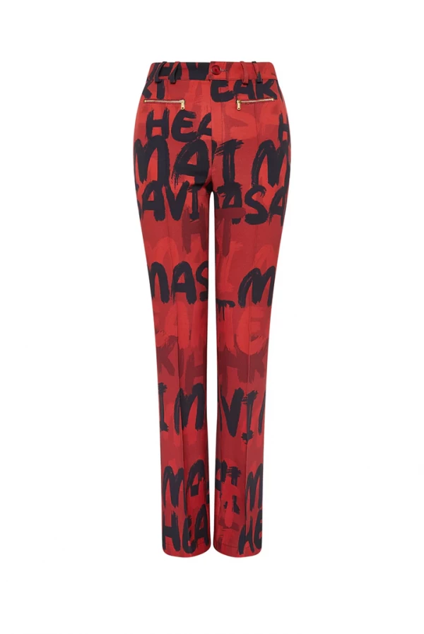 Pantalon masavi estampado rojo gaetana