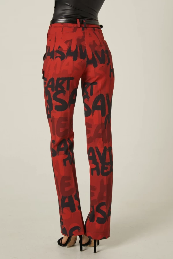 Pantalon masavi estampado rojo gaetana