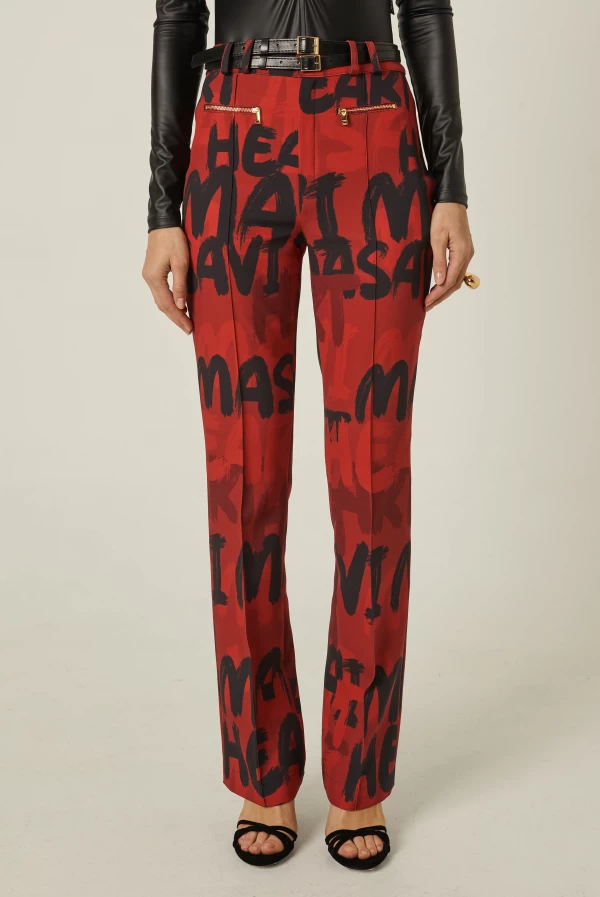 Pantalon masavi estampado rojo gaetana