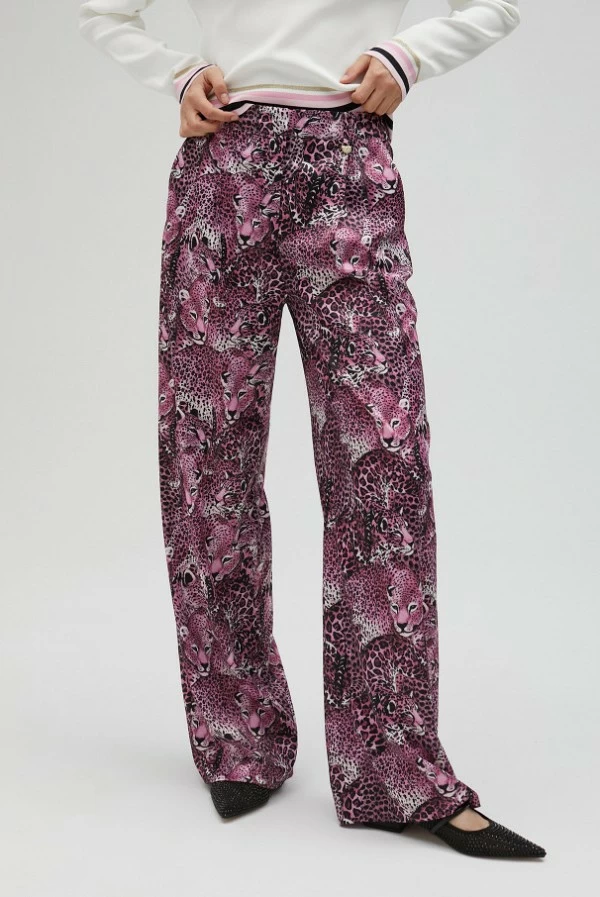 Pantalon recto animal print rosa lola casademunt