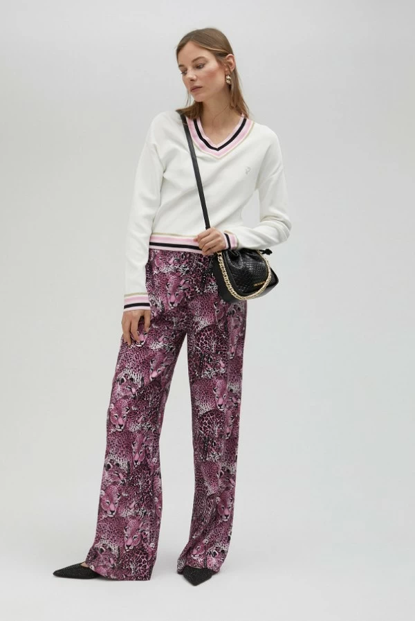 Pantalon recto animal print rosa lola casademunt