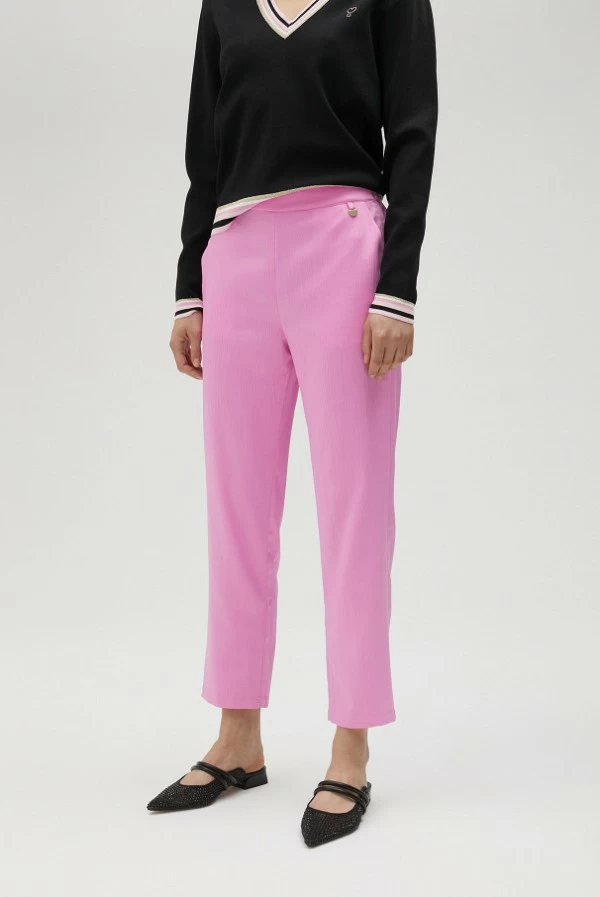 pantalon recto lola casademunt rosa satinado lola casademunt