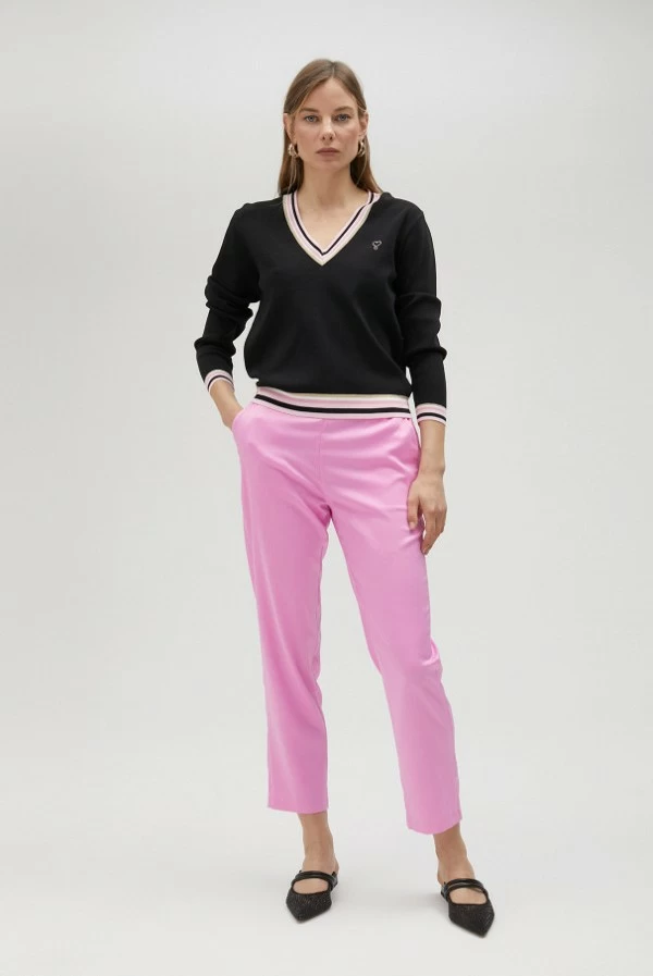 pantalon recto lola casademunt rosa satinado lola casademunt