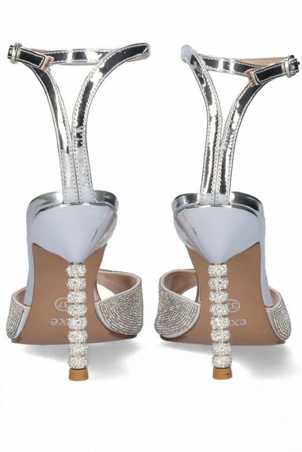 sandalia tacon joya plata exe shoes