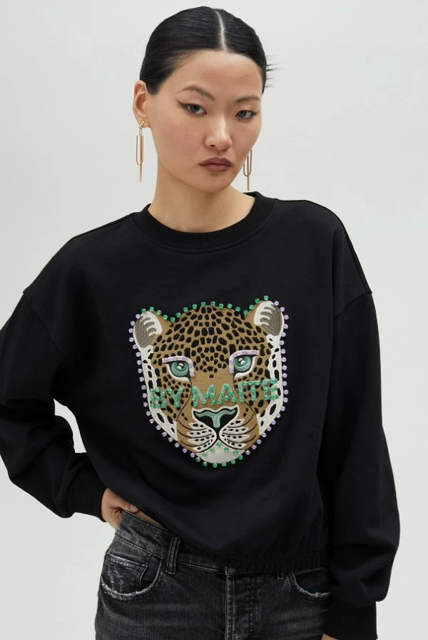 sudadera lola casademunt tigre pedreria