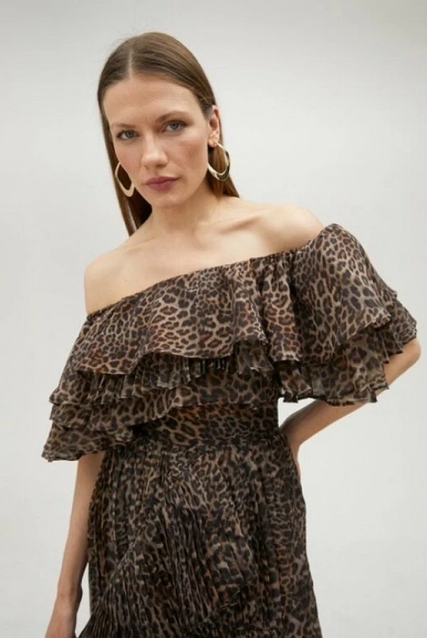 Top volantes animal print Lola Casademunt