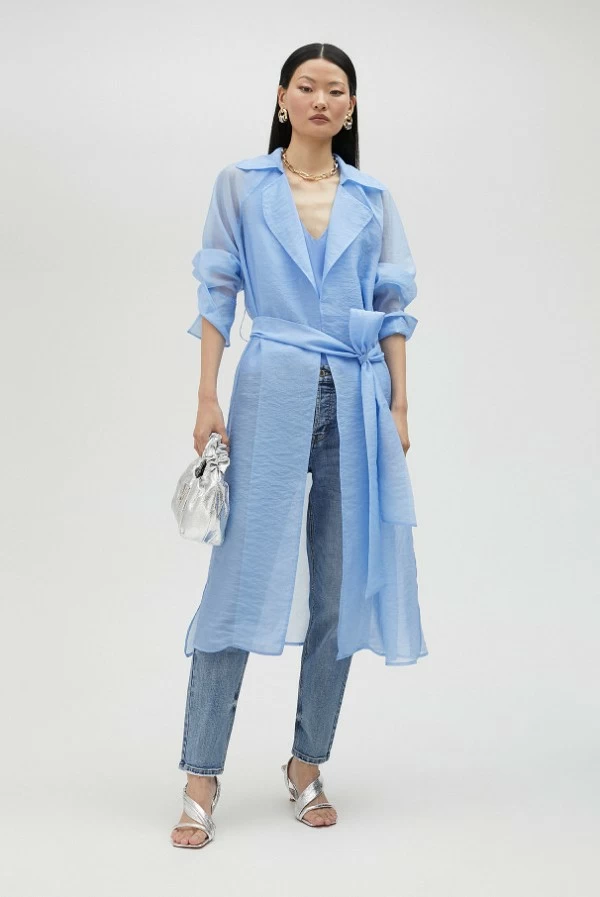 trench de organza azul bebe lola casademunt