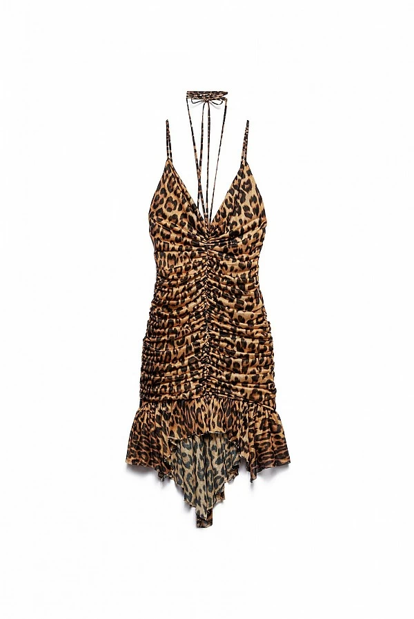 Vestido AniyeBy asimétrico animal print