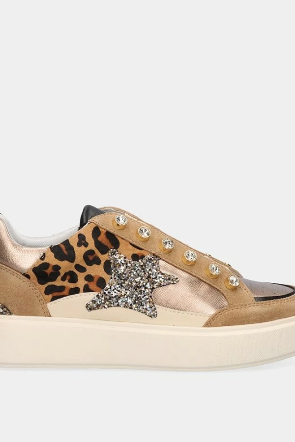 Zapatillas Exé Shoes Camel Leopardo